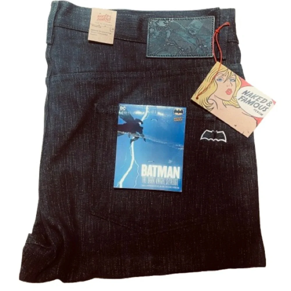 Naked & Famous Easy Guy Batman Dark Knight Selvedge RARE Collectible NWT Size 44 - Picture 5 of 14